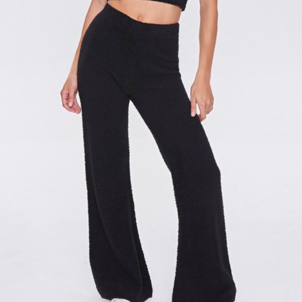 Forever 21 Fuzzy Flare Pajama Pants - Size Small
